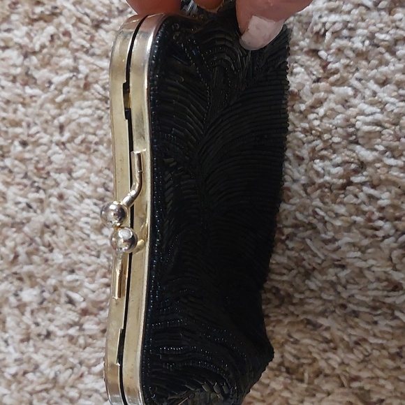 Black beaded clutch purse - NWOT - Picture 9 of 11
